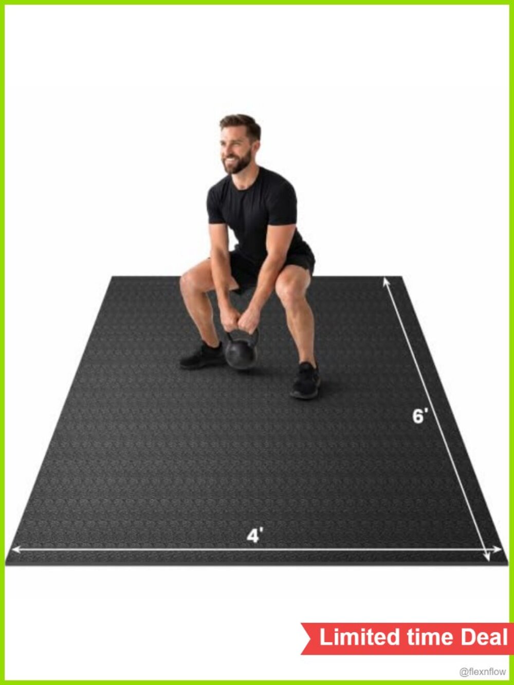 Large Exercise Mat for Home Workouts, Non-Slip 8mm Thick, Easy to Clean